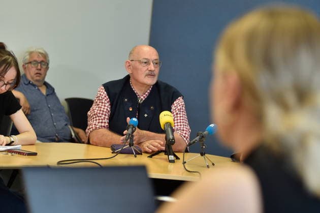 The Saarland State Press Conference of the Saarland political parties took place on Monday, August 10, 2026, at the Saarland State Parliament in Saarbrücken. Pictured is Christoph Schaufert, deputy parliamentary group leader of the AfD. bub