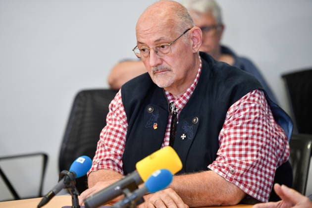 The Saarland State Press Conference of the Saarland political parties took place on Monday, August 10, 2026, at the Saarland State Parliament in Saarbrücken. Pictured is Christoph Schaufert, deputy parliamentary group leader of the AfD. bub