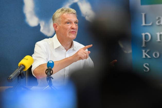 The Saarland State Press Conference of the Saarland political parties took place on Monday, August 10, 2026, at the Saarland State Parliament in Saarbrücken. Pictured is Stephan Toscani, CDU parliamentary group leader. bub