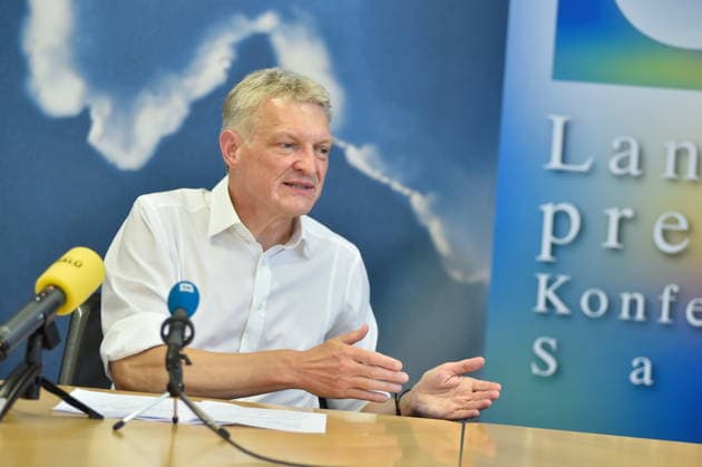 The Saarland State Press Conference of the Saarland political parties took place on Monday, August 10, 2026, at the Saarland State Parliament in Saarbrücken. Pictured is Stephan Toscani, CDU parliamentary group leader. bub