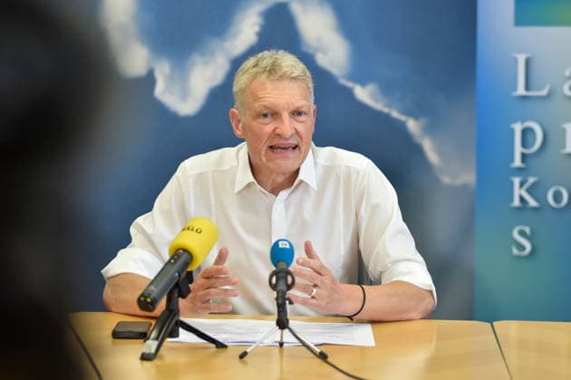 The Saarland State Press Conference of the Saarland political parties took place on Monday, August 10, 2026, at the Saarland State Parliament in Saarbrücken. Pictured is Stephan Toscani, CDU parliamentary group leader. bub