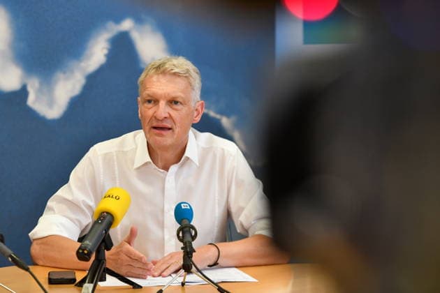 The Saarland State Press Conference of the Saarland political parties took place on Monday, August 10, 2026, at the Saarland State Parliament in Saarbrücken. Pictured is Stephan Toscani, CDU parliamentary group leader. bub