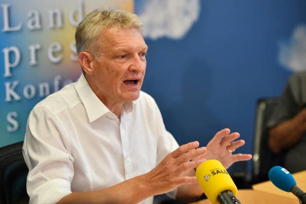 The Saarland State Press Conference of the Saarland political parties took place on Monday, August 10, 2026, at the Saarland State Parliament in Saarbrücken. Pictured is Stephan Toscani, CDU parliamentary group leader. bub