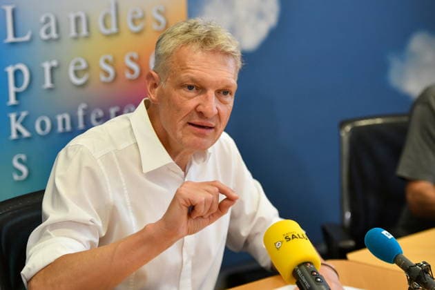 The Saarland State Press Conference of the Saarland political parties took place on Monday, August 10, 2026, at the Saarland State Parliament in Saarbrücken. Pictured is Stephan Toscani, CDU parliamentary group leader. bub