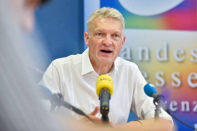 The Saarland State Press Conference of the Saarland political parties took place on Monday, August 10, 2026, at the Saarland State Parliament in Saarbrücken. Pictured is Stephan Toscani, CDU parliamentary group leader. bub