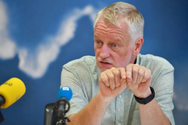 The Saarland State Press Conference of the Saarland political parties took place on Monday, August 10, 2026, at the Saarland State Parliament in Saarbrücken. Pictured: Ulrich Commercon, SPD parliamentary group leader. bub