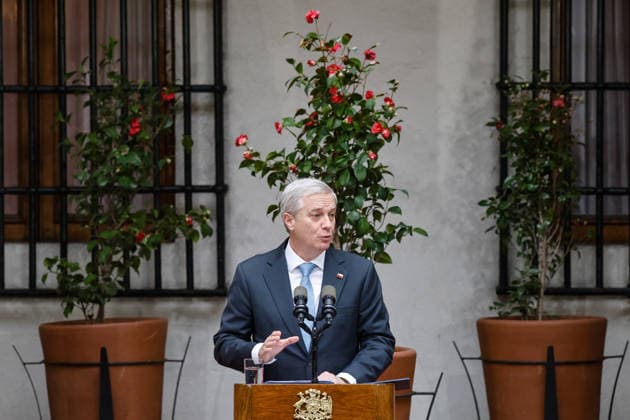 Santiago, August 10, 2026: President of the Republic José Antonio Kast presides over the signing of the constitutional reform bill as part of his Agenda Against Organized Crime and Terrorism (ACOT). Diego Martin Aton, Chile; Aton 1179540 jpeg  Copyright: DIEGOxMARTIN ATONxCHILE