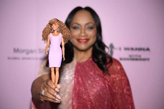 Whitney Houston Barbie doll unveiled by her sister-in-law and former manager Pat Houston at the Fifth Legacy of Love Gala in Atlanta on August 8 The first-ever Whitney Houston Barbie doll was unveiled by her sister-in-law and former manager Pat Houston, who revealed it was 20 years in the making., , Pat, who is also executor of the late singer’s estate, unveiled the doll at the Fifth Legacy of Love Gala, an annual event hosted by the Whitney E. Houston Legacy Foundation, in Atlanta on Friday (AUGUST 8)., , The Barbie Signature Whitney Houston Doll recreates Whitney’s look in the 1987 music video for her huge hit I Wanna Dance with Somebody (Who Loves Me) ., , Pat worked closely with the Barbie design team to help shape the doll’s look, for Copyright: xThexMegaxAgencyxDerekxWhitexforxMattelxInc Megax