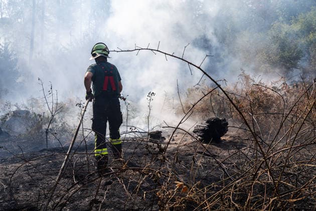 Four fires are raging in the