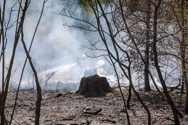 Four fires are raging in the