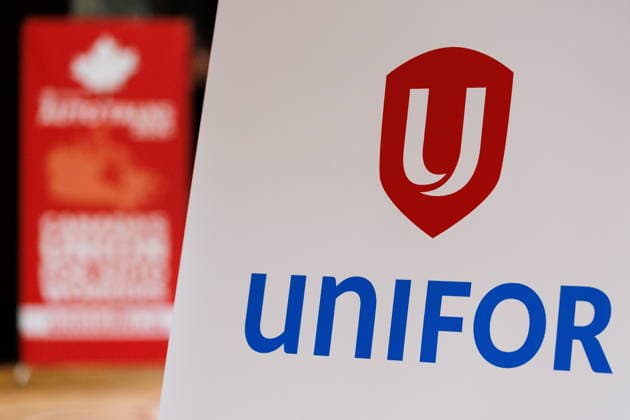 August 10, 2026, Toronto, On, Canada: A Unifor logo is seen as Unifor opens negotiations with General Motors in Toronto, on Monday, Aug. 10, 2026. Toronto Canada  - ZUMAc35_ 20260810_zaf_c35_021 Copyright: xKeitoxNewmanx