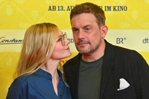 Johanna Christine GEHLEN, actress; Sebastian BEZZEL, actor; World premiere of *STECKERLFISCHFIASKO* on August 10, 20226, at the Mathaeser Kino in Munich; Red Carpet