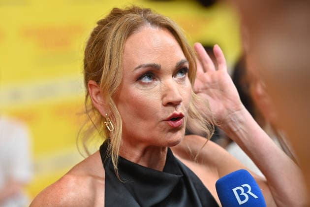 Lisa Maria POTTHOFF, actress; single image, cropped close-up, portrait; World Premiere of *STECKERLFISCHFIASKO* on August 10, 2022, at the Mathäuser Kino in Munich; Red Carpet
