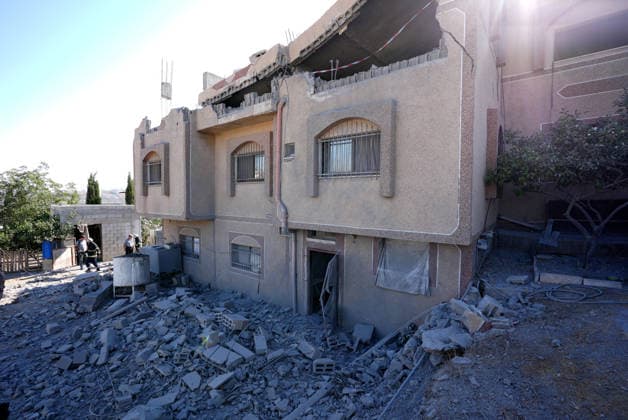 Israeli army blows up Palestinian man s home weeks after his killing in West Bank NABLUS, WEST BANK, PALESTINE - AUGUST 11: Israeli forces demolish the home of Palestinian Farouk Ramadan using explosives in the village of Tell, Nablus, in the West Bank, on August 11, 2026. Ramadan was killed on July 24 while resisting a raid on his village by Israeli settlers who seized Palestinian land. Issam Rimawi Anadolu Nablus West Bank. Editorial use only. Please get in touch for any other usage.  Copyright: x2026xAnadoluxIssamxRimawix