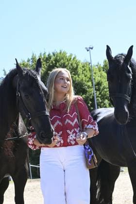 Aken, The Netherlands, 2026-08-11 14:29:21 AACHEN, 11-08-2026, Allianz Park Princess of Orange Princess Amalia attends the opening of the 2026 FEI World Championships in Aachen. The FEI World Championships is a large-scale global equestrian event where world titles are contested in all six equestrian disciplines: dressage, eventing, driving, para-dressage, show jumping, and vaulting. This year, the event is being organized in Aachen, which, like Rotterdam, is known for its Concours Hippique International Officiel (CHIO), and takes place at Allianz Park. PHOTO: NLBeeld Patrick van Emst Credit: NL Beeld Patrick van Emst  Copyright: xx x