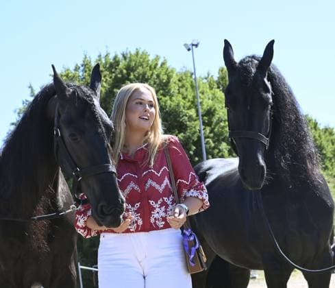 Aken, The Netherlands, 2026-08-11 14:29:21 AACHEN, 11-08-2026, Allianz Park Princess of Orange Princess Amalia attends the opening of the 2026 FEI World Championships in Aachen. The FEI World Championships is a large-scale global equestrian event where world titles are contested in all six equestrian disciplines: dressage, eventing, driving, para-dressage, show jumping, and vaulting. This year, the event is being organized in Aachen, which, like Rotterdam, is known for its Concours Hippique International Officiel (CHIO), and takes place at Allianz Park. PHOTO: NLBeeld Patrick van Emst Credit: NL Beeld Patrick van Emst  Copyright: xx x