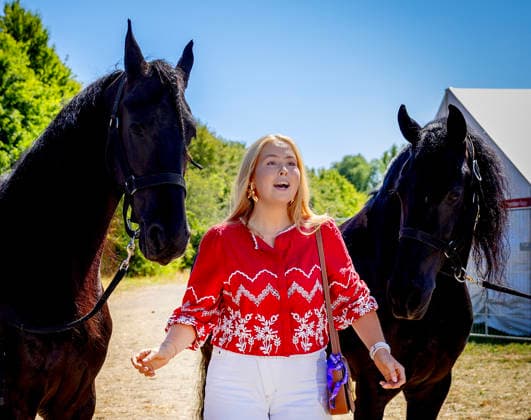 11-08-2026 Germany Princess Amalia attended the opening of the 2026 FEI World Championships in Aachen. The FEI World Championships is a global equestrian event where world titles are contested in dressage, eventing, driving, para-dressage, show jumping, and vaulting, held at Allianz Park. During the opening ceremony, the Royal Stables of Denmark, Great Britain, and the Netherlands presented themselves Â  Copyright: xPPEx