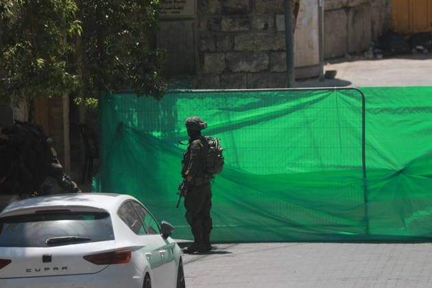 Israeli Forces Restrict Palestinian Movement in Hebron Old City Israeli soldiers deploy in the streets of the Old City of Hebron, in the occupied West Bank, on August 11, 2026, as Israeli forces close several entrances and roads and restrict the movement of Palestinians. The measures coincide with Israeli settlers entering the Old City. Photo by Mamoun Wazwaz apaimages Hebron West Bank Palestinian Territory 110826_Hebron_MW_00(2) Copyright: xapaimagesxMamounxWazwazx xapaimagesx