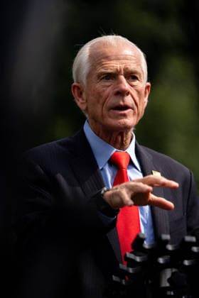 Peter Navarro Speaks To Members Of The Media - DC WASHINGTON, DC - AUGUST 11: Senior Counselor to the President for Trade and Manufacturing Peter Navarro speaks to members of the media at the White House, Tuesday, August 11, 2026, in Washington. Photo by Allison Robbert Pool ABACAPRESS.COM United States  Copyright: xPool ABACAx