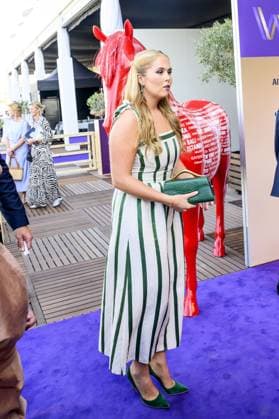 Aken, The Netherlands, 2026-08-11 18:03:46 AACHEN, 11-08-2026, Allianz Park Princess of Orange Princess Amalia attends the opening of the 2026 FEI World Championships in Aachen. The FEI World Championships is a large-scale global equestrian event where world titles are contested in all six equestrian disciplines: dressage, eventing, driving, para-dressage, show jumping, and vaulting. This year, the event is being organized in Aachen, which, like Rotterdam, is known for its Concours Hippique International Officiel (CHIO), and takes place at Allianz Park. PHOTO: NLBeeld Patrick van Emst Credit: NL Beeld Patrick van Emst  Copyright: xx x