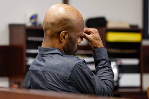 August 11, 2026, Tampa, Florida, USA: Defendant Joseph Killins reacts, as the prosecution performs a direct examination to a witness during his trial inside courtroom 51a of the Hillsborough Courthouse Annex on Tuesday, Aug. 11, 2026, in Tampa. Tampa USA  - ZUMAs70_ 20260811_zan_s70_019 Copyright: xJeffereexWoox