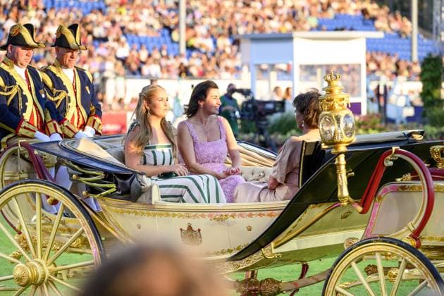 Aken, The Netherlands, 2026-08-11 20:21:39 AACHEN, 11-08-2026, Allianz Park Princess of Orange Princess Amalia attends the opening of the 2026 FEI World Championships in Aachen. The FEI World Championships is a large-scale global equestrian event where world titles are contested in all six equestrian disciplines: dressage, eventing, driving, para-dressage, show jumping, and vaulting. This year, the event is being organized in Aachen, which, like Rotterdam, is known for its Concours Hippique International Officiel (CHIO), and takes place at Allianz Park. PHOTO: NLBeeld Patrick van Emst Credit: NL Beeld Patrick van Emst  Copyright: xx x