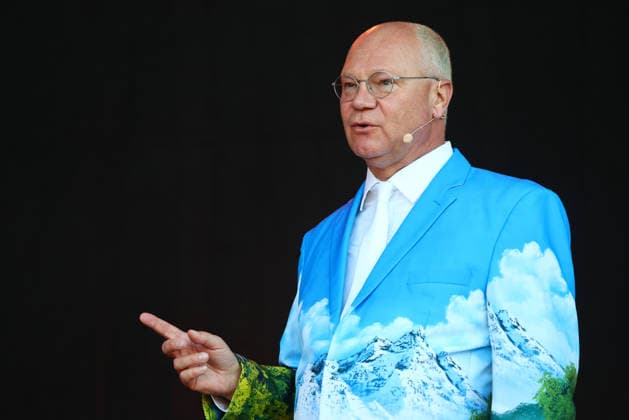 Volker Heißmann and Martin Rassau at the 2026 Seebühnen Festival on the Wilhelminenaue in Bayreuth