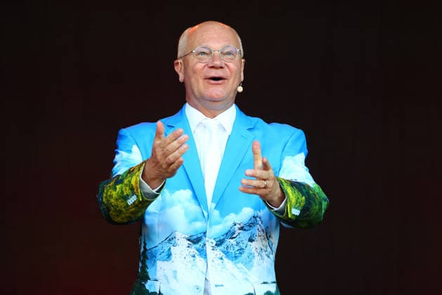 Volker Heißmann and Martin Rassau at the 2026 Seebühnen Festival on the Wilhelminenaue in Bayreuth