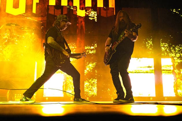 Lamb of God live in Copenhagen, Denmark Copenhagen, Denmark. 11th, August 2026. The American heavy metal band Lamb of God performs a live concert at KB Hallen at Frederiksberg, Copenhagen. Here guitarists Willie Adler (L) and Mark Morton (R) are seen live on stage. Denmark, Copenhagen, K.B. Hallen  Copyright: xGonzalesxPhoto NikolajxBransholmx