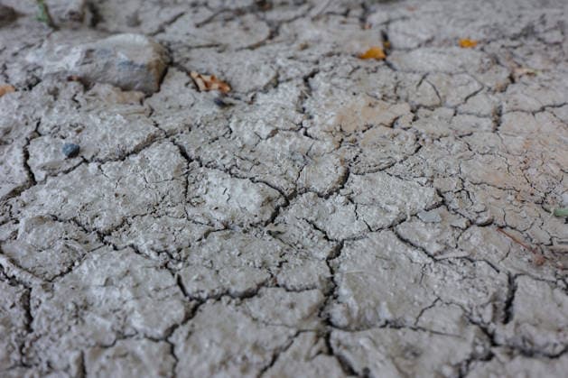 Illustrative image on the topic of severe drought: Parched, cracked soil near Siegen and Oberschelden. Summer in the Siegerland region on August 12, 2026, in Siegen, Germany