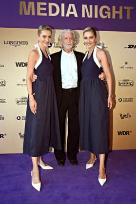 Nina Meise, Hermann Bühlbecker, and Julia Meise at the Media Night for the 2026 FEI World Championships Aachen in the Champions Circle at the Aachen Equestrian Stadium, August 11, 2026 Foto:xC.xAdolph xFuturexImagex fei_6805