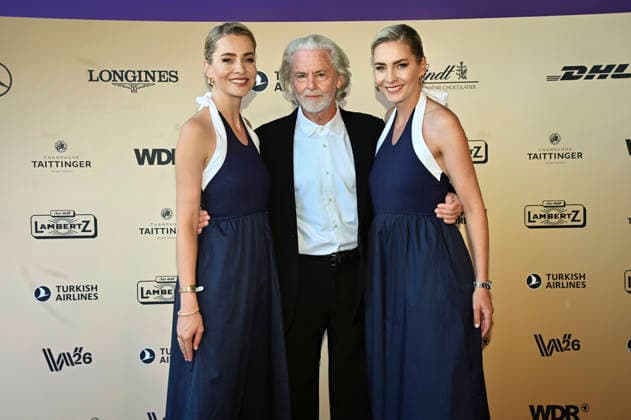 Nina Meise, Hermann Bühlbecker, and Julia Meise at the Media Night for the 2026 FEI World Championships Aachen in the Champions Circle at the Aachen Equestrian Stadium, August 11, 2026 Foto:xC.xAdolph xFuturexImagex fei_6806