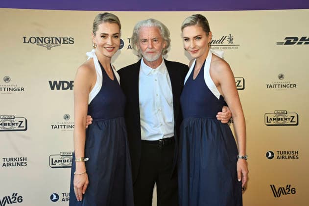 Nina Meise, Hermann Bühlbecker, and Julia Meise at the Media Night for the 2026 FEI World Championships Aachen in the Champions Circle at the Aachen Equestrian Stadium, August 11, 2026 Foto:xC.xAdolph xFuturexImagex fei_6807