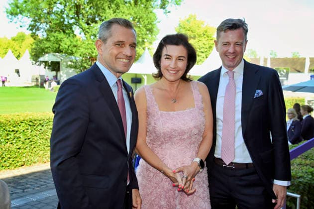 Michael Mronz, Dorothee Bär, and Oliver Bär at the Media Night for the 2026 FEI World Championships Aachen in the Champions Circle at the Aachen Equestrian Stadium, August 11, 2026 Foto:xC.xAdolph xFuturexImagex fei_6825