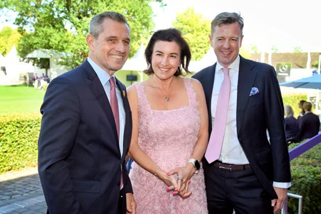 Michael Mronz, Dorothee Bär, and Oliver Bär at the Media Night for the 2026 FEI World Championships Aachen in the Champions Circle at the Aachen Equestrian Stadium, August 11, 2026 Foto:xC.xAdolph xFuturexImagex fei_6826