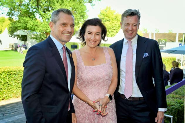 Michael Mronz, Dorothee Bär, and Oliver Bär at the Media Night for the 2026 FEI World Championships Aachen in the Champions Circle at the Aachen Equestrian Stadium, August 11, 2026 Foto:xC.xAdolph xFuturexImagex fei_6827