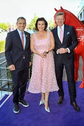 Michael Mronz, Dorothee Bär, and Oliver Bär at the Media Night for the 2026 FEI World Championships Aachen in the Champions Circle at the Aachen Equestrian Stadium, August 11, 2026 Foto:xC.xAdolph xFuturexImagex fei_6829