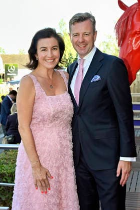 Dorothee Bär with her husband Oliver Bär at the Media Night for the 2026 FEI World Championships Aachen in the Champions Circle at the Aachen Equestrian Stadium, August 11, 2026 Foto:xC.xAdolph xFuturexImagex fei_6832