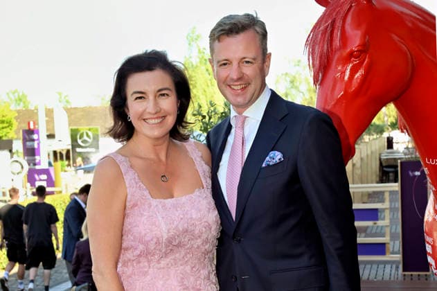 Dorothee Bär with her husband Oliver Bär at the Media Night for the 2026 FEI World Championships Aachen in the Champions Circle at the Aachen Equestrian Stadium, August 11, 2026 Foto:xC.xAdolph xFuturexImagex fei_6834
