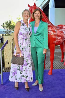 Britta Heidemann and Stefanie Peters at the Media Night for the 2026 FEI World Championships Aachen in the Champions Circle at the Aachen Equestrian Stadium, August 11, 2026 Foto:xC.xAdolph xFuturexImagex fei_6835