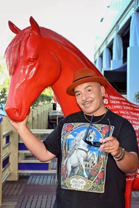 Lou Bega at the Media Night for the 2026 FEI World Championships Aachen in the Champions Circle at the Aachen Equestrian Stadium, August 11, 2026 Foto:xC.xAdolph xFuturexImagex fei_6859