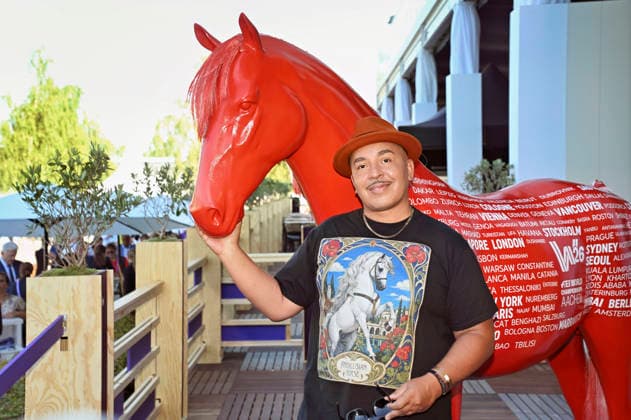 Lou Bega at the Media Night for the 2026 FEI World Championships Aachen in the Champions Circle at the Aachen Equestrian Stadium, August 11, 2026 Foto:xC.xAdolph xFuturexImagex fei_6861