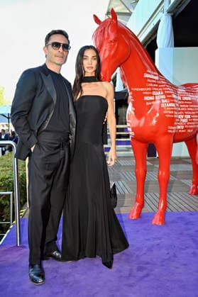 Ed Westwick and Amy Jackson at the Media Night for the 2026 FEI World Championships Aachen in the Champions Circle at the Aachen Equestrian Stadium, August 11, 2026 Foto:xC.xAdolph xFuturexImagex fei_6882