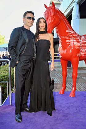 Ed Westwick and Amy Jackson at the Media Night for the 2026 FEI World Championships Aachen in the Champions Circle at the Aachen Equestrian Stadium, August 11, 2026 Foto:xC.xAdolph xFuturexImagex fei_6883