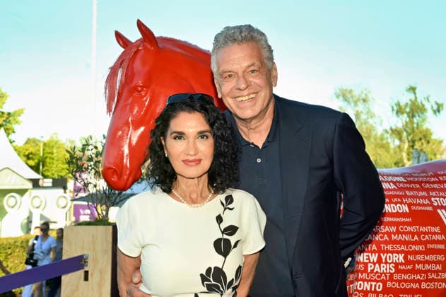 Francesca Elstermeier and Jürgen Hingsen at the Media Night for the 2026 FEI World Championships Aachen in the Champions Circle at the Aachen Equestrian Stadium, August 11, 2026 Foto:xC.xAdolph xFuturexImagex fei_6945