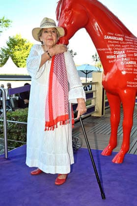 Marie Luise Marjan at the Media Night for the 2026 FEI World Championships Aachen in the Champions Circle at the Aachen Equestrian Stadium, August 11, 2026 Foto:xC.xAdolph xFuturexImagex fei_6971