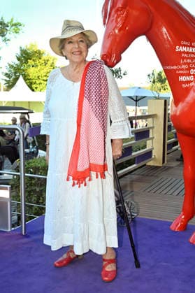 Marie Luise Marjan at the Media Night for the 2026 FEI World Championships Aachen in the Champions Circle at the Aachen Equestrian Stadium, August 11, 2026 Foto:xC.xAdolph xFuturexImagex fei_6972