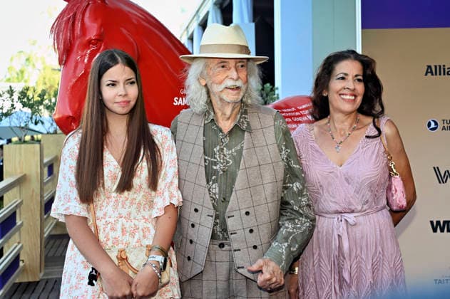 Jean Pütz with his wife, Pina Coluccia, and daughter, Julie Josephine Pütz, at the Media Night for the 2026 FEI World Championships Aachen in the Champions Circle at the Aachen Equestrian Stadium, August 11, 2026 Foto:xC.xAdolph xFuturexImagex fei_6992