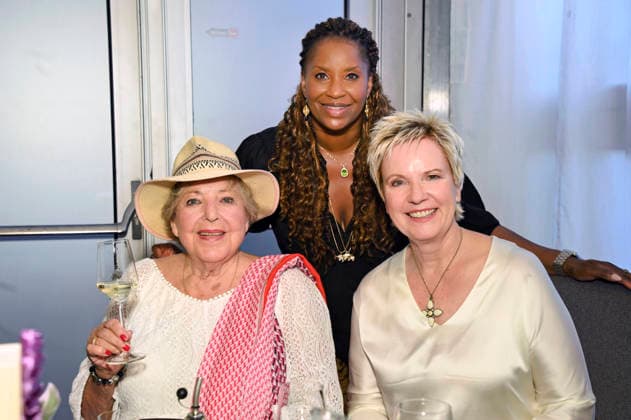Marie Luise Marjan, Liz Baffoe, and Birgit Lechtermann at the Media Night for the 2026 FEI World Championships Aachen in the Champions Circle at the Aachen Equestrian Stadium, August 11, 2026 Foto:xC.xAdolph xFuturexImagex fei_7000