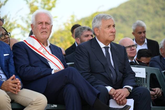 August 12, 2026, Saint Anna Of Stazzema, Lucca, Italy: 82nd Anniversary of the Sant Anna di Stazzema Massacre, attended by Giuseppe Conte, former Prime Minister, Antonio Tajani, Vice President of the Council, Eugenio Giani, President of the Tuscany Region, and the Mayor of Stazzema, Maurizio Verona, Sant Anna di Stazzema, 12 08 2026 Saint Anna Of Stazzema Italy - ZUMAa289 20260812_zia_a289_040 Copyright: xStefanoxDallexLuchex xAgfx